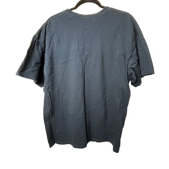 RARE VINTAGE Yellow Rat Bastard Solid Blue Graphic Short Sleeve Tee Shirt XL - Picture 5 of 8